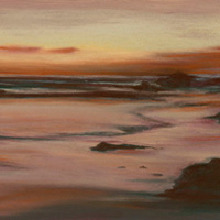 Hendry's Beach sunset II, pastel