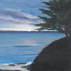 'Santa Cruz Island View,' acrylic on linen, 14x11 (sold)
